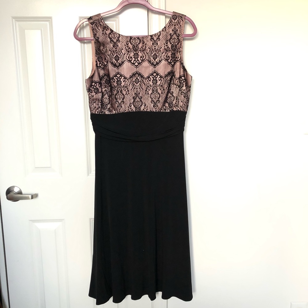New Pink & Black Lace Dress